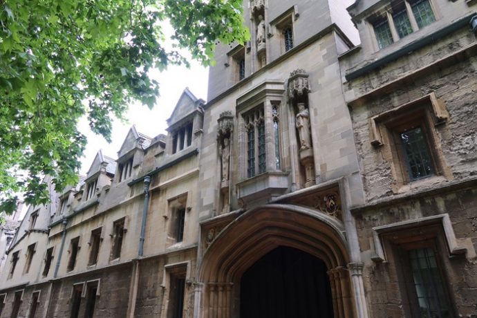 Entrance to St John's College Oxford from St. Giles